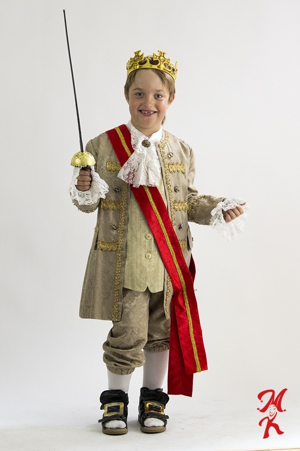 Strój księcia – złoty surdut barokowy dla dzieci