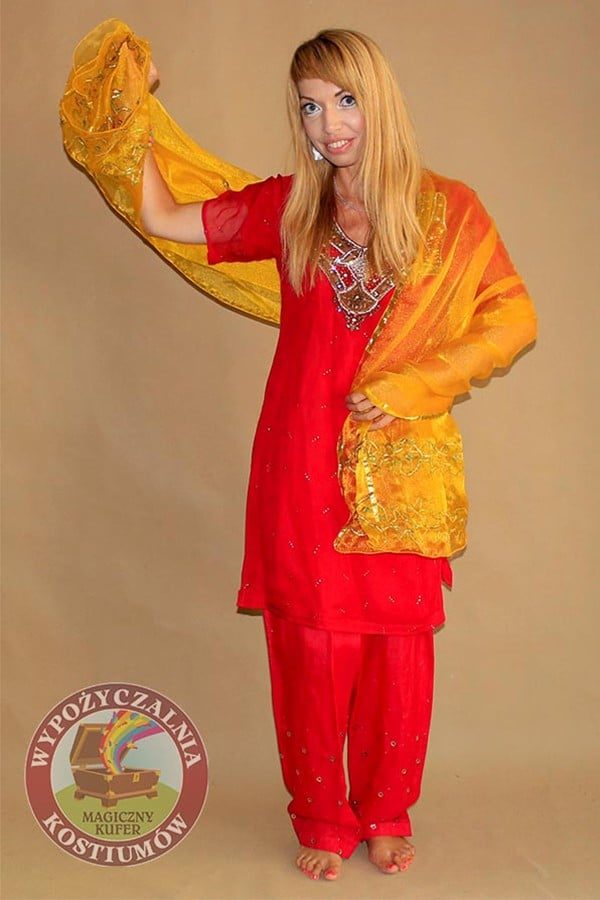Hinduskie sari czerwone