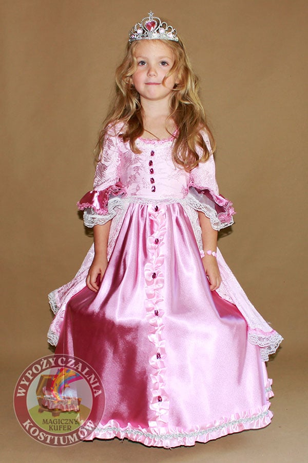 Różowa Sukienka Barokowa - Magiczny Kufer