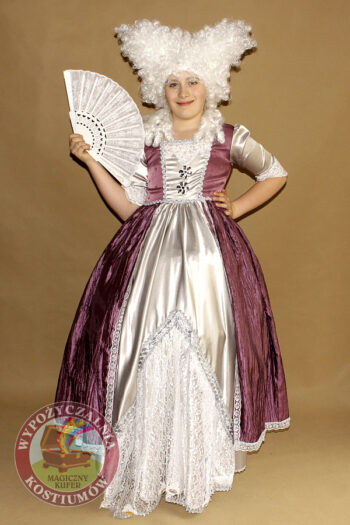 suknia-barokowa-srebrno-fioletowa-dziecieca
