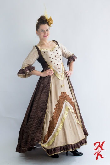 Suknia Barokowa Brązowa