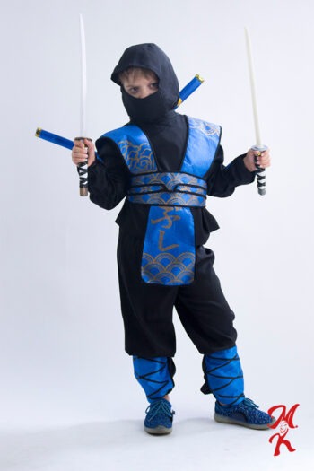 Strój ninja niebieski
